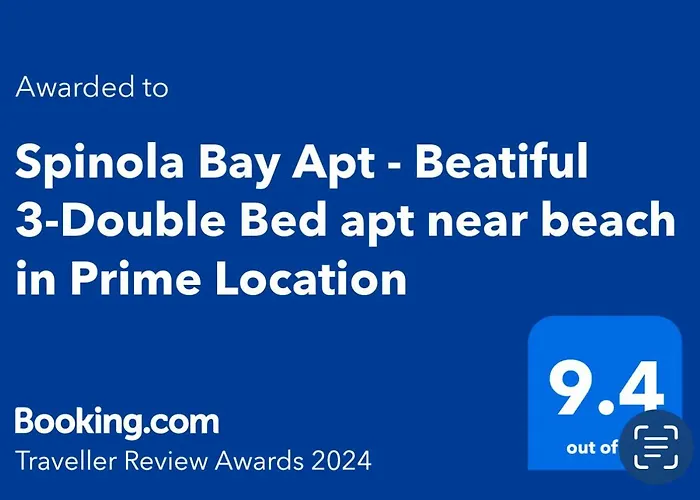 Spinola Bay Apt - Beatiful 3-Double Bed Apt Near Beach In Prime Location